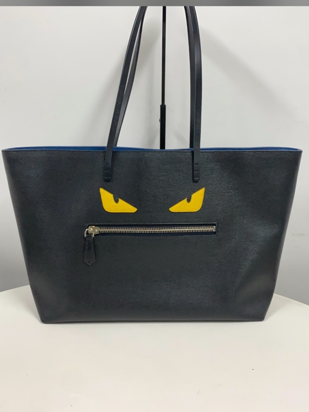 Fendi Monster collection Tote Bag with Yellow Accent Eyes